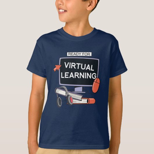 Klaar voor virtueel leren t-shirt (Voorkant)