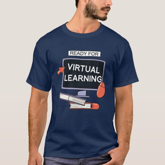 Klaar voor virtueel leren t-shirt (Voorkant)