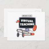 Klaar voor virtueel onderwijs briefkaart (Voorkant / Achterkant)