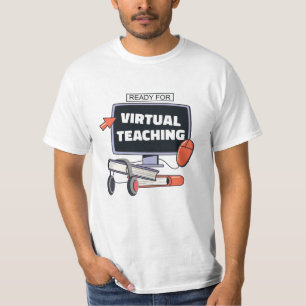 Klaar voor virtueel onderwijs t-shirt