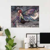 Klaar voor vlucht mystieke etherische fee kunstwer poster (Thuiskantoor)