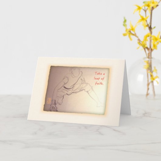 Klaar voor voorjaarssupport kaart (Gele Bloem)