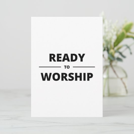 KLAAR VOOR WERKSCHAP KAART (Staand voorkant)