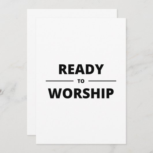 KLAAR VOOR WERKSCHAP KAART (Voorkant / Achterkant)