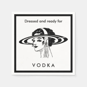 Klaar voor wodka  Lady Mode Alcohol Quote Servetten