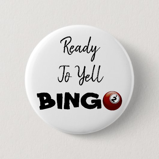 Klaar voor Yell BINGO Funny Button (Voorkant)
