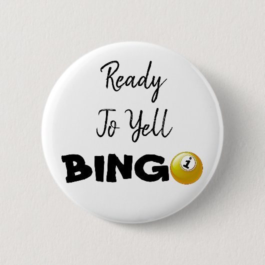 Klaar voor Yell BINGO Funny Button (Voorkant)