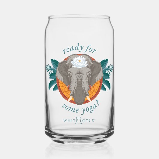 Klaar voor yoga? - De witte lotus Blikvorm Glas (Voorkant)