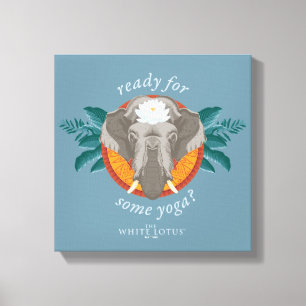 Klaar voor yoga? - De witte lotus Canvas Afdruk