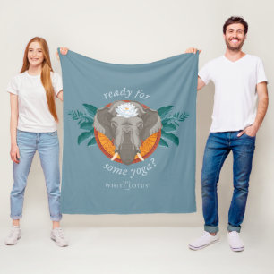 Klaar voor yoga? - De witte lotus Fleece Deken