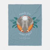 Klaar voor yoga? - De witte lotus Fleece Deken (Voorkant)
