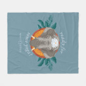 Klaar voor yoga? - De witte lotus Fleece Deken (Voorkant (Horizontaal))