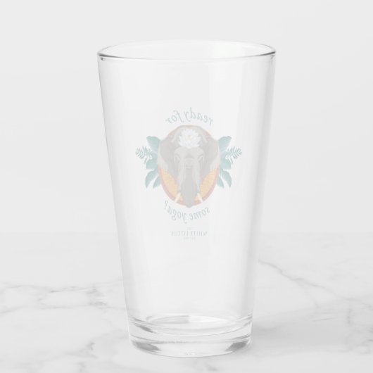 Klaar voor yoga? - De witte lotus Glas (Achterkant)
