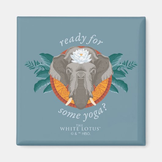 Klaar voor yoga? - De witte lotus Magneet (Voorkant)