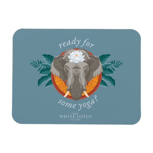 Klaar voor yoga? - De witte lotus Magneet (Horizontaal)