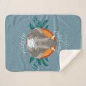 Klaar voor yoga? - De witte lotus Sherpa Deken (Voorkant (horizontaal))