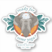 Klaar voor yoga? - De witte lotus Sticker (Voorkant)