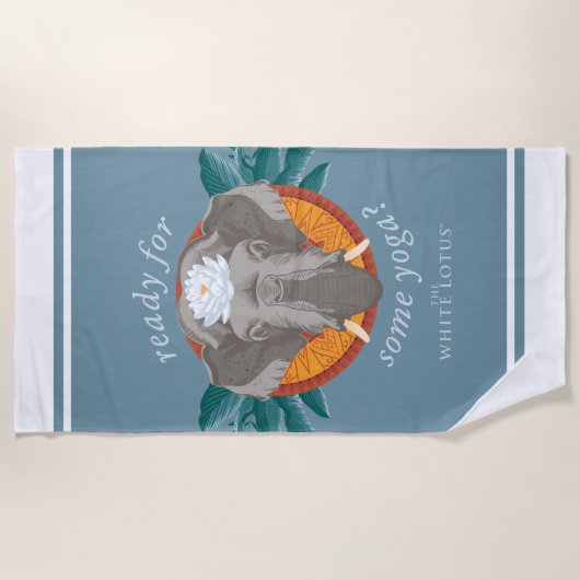 Klaar voor yoga? - De witte lotus Strandlaken (Voorkant)