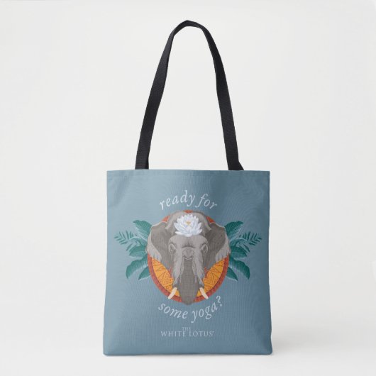 Klaar voor yoga? - De witte lotus Tote Bag (Voorkant)
