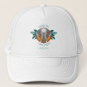 Klaar voor yoga? - De witte lotus Trucker Pet (Voorkant)
