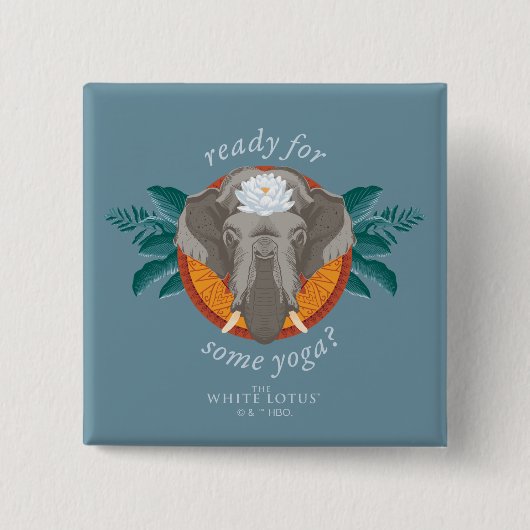 Klaar voor yoga? - De witte lotus Vierkante Button 5,1 Cm (Voorkant)