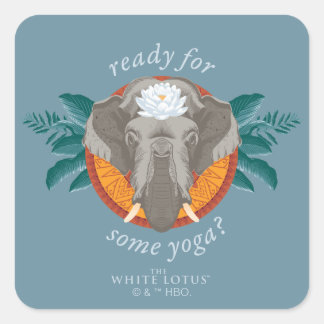 Klaar voor yoga? - De witte lotus Vierkante Sticker