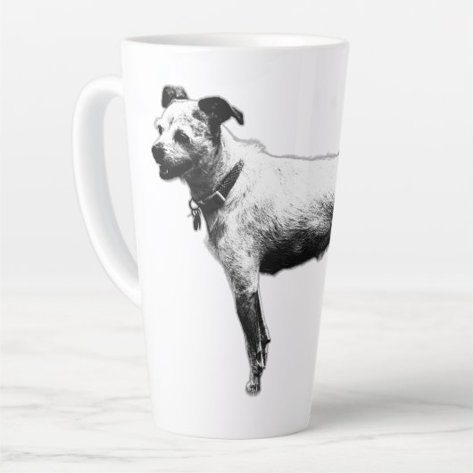 Klaar & Vriendelijke Terrier Mix Coffee Mok (Linkerhoek)