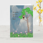 Klaarkaart voor kind met uil kaart (Gele Bloem)