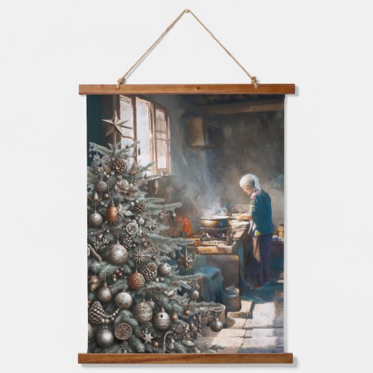 KLAARMAKEN VOOR KERSTDINER HANGEND WANDKLEED (Voorkant)