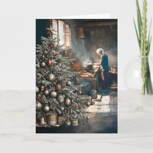 KLAARMAKEN VOOR KERSTDINER KAART (Voorkant)