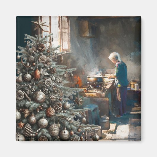KLAARMAKEN VOOR KERSTDINER MAGNEET (Voorkant)