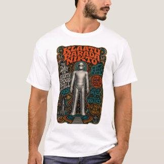 Klaatu Barada Nikto Psychedelische Gort Robot T-shirt