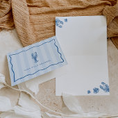 "Klaauw-achtig Dankbaar" Blauwe Streep Kreeft Bedankkaart