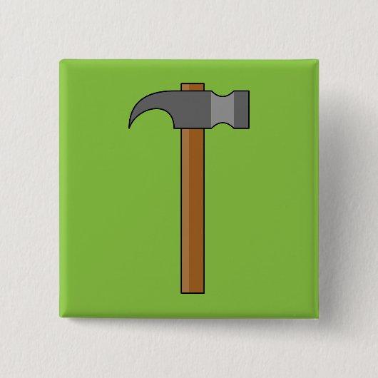 Klaauw Hammerkartel Vierkante Button 5,1 Cm (Voorkant)