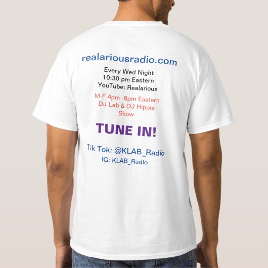 KLAB-radio T-shirt (Achterkant)