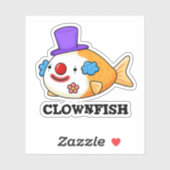 Klabotervis Grappige Dier Vis Grappenmakerij Sticker (Vel)