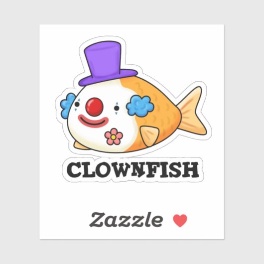 Klabotervis Grappige Dier Vis Grappenmakerij Sticker (Vel)