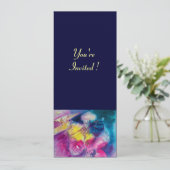 KLACHT MET OWL EN VIOLIN, geel, roze blauw Kaart (Staand voorkant)