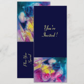 KLACHT MET OWL EN VIOLIN, geel, roze blauw Kaart (Voorkant / Achterkant)