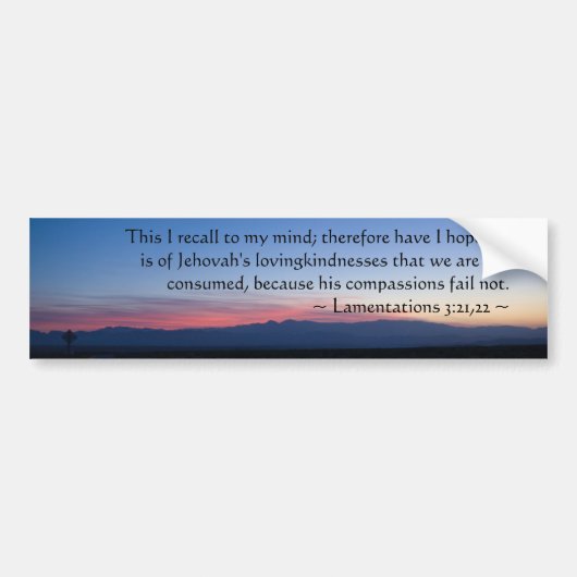 Klachten 3:21-22 bumpersticker (Voorkant)
