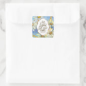 Klachten 3:22 His Faithful Love Never Ends Vierkante Sticker (Tas)