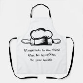 Klachten bij de kok schort (Voorkant)