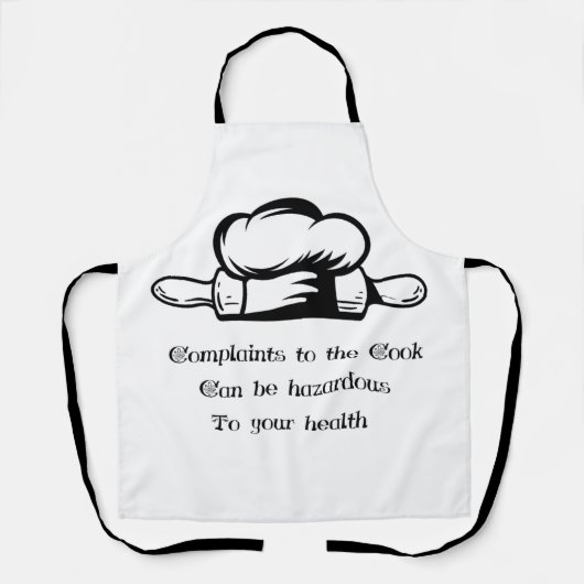 Klachten bij de kok schort (Voorkant)