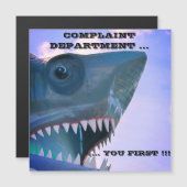 KLACHTENAFDELING HAAIENCRUISE DEURMAGNEET MAGNETISCHE UITNODIGING (Voorkant / Achterkant)