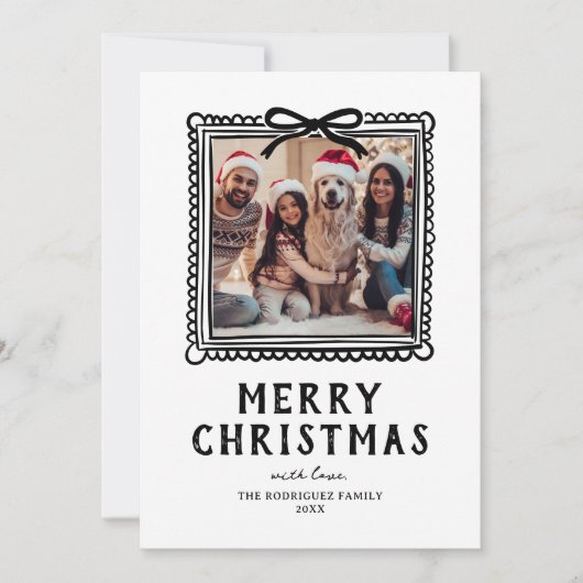 Klad Foto Frame Kerstmis Feestdagenkaart (Voorkant)