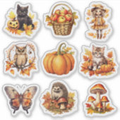 Kladblok herfst aquarel scrapbook papierwaren sticker (Voorkant)