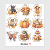 Kladblok herfst aquarel scrapbook papierwaren sticker (Vel)