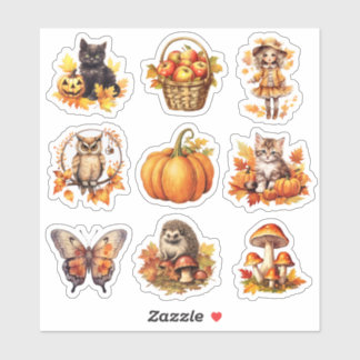 Kladblok herfst aquarel scrapbook papierwaren sticker