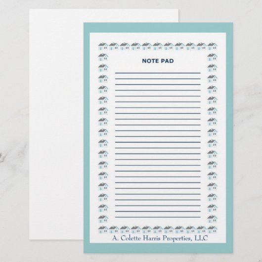 Kladblok - Ontwerp 5 Briefpapier (Voorkant / Achterkant)