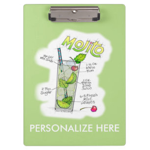 KLADBOEK - MOJITO RECEPT COCKTAIL KUNST KLEMBORD